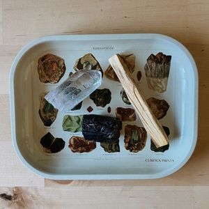 Metal Ritual Tray - Rocks & Minerals